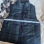 Navy & Green Yuanfang Plaid Puffer Vest — Dark Academia Outdoorsy / Forestcore / PNW Prep Blue Size L Photo 5