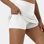 Halara white golf skirt with shorts and pockets Photo 0