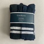 The Room 8-Pairs Club Black & Navy Crew Socks, Cushioned Size 10-13 New w/Tag Photo 0
