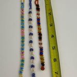 Colorful Beaded Bracelets Set, bundle of 3 Blue Photo 1