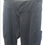 Women’s Activewear Black Leggings with Pockets and Side Leg Mesh Insets Photo 5