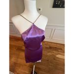 PRETTY GARBAGE NWT HALTER DRESS ADJUSTABLE CHAIN STRAP LAVENDER WOMEN SIZE SMALL Purple Photo 3