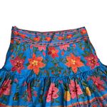 Farm Rio Anthropologie Women’s Floral Blue Tropical Tapestry Tiered Mini Skirt Photo 7