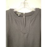 Talbots Ponte Knit Black Dress Pockets Sz 8 Split Neck Sheath Girl Boss Luxury Photo 2