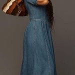 Anthropologie Pilcro Short-Sleeve Denim Midi Shirt Dress Photo 1