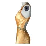 Faviana  Coutuie halter neck sexy yellow long cutout open back prom dress size 8 Photo 8