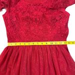 JessaKae Elegant Lace With Tulle Red Midi Dress Size XS Photo 12