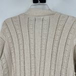 Loft  Bobble Cardigan Beige Open Front Long Balloon Sleeves Open Knit Size S Photo 7