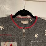 Croft & Barrow VTG  Size S Cardinals Snowflake Wool Blend Full Zip Cardigan Photo 1