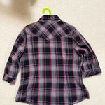 Mudd Vintage  Purple and Black Plaid Button Down in XL Photo 5