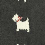 Charter Club  Scottie Dog Bow Sweater S Black Knit Coquette Cottagecore Preppy Photo 3