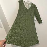 Nine Britton NEW NWT  STITCH FIX Skylee Brushed Knit Dress Olive Green Polka Dot Photo 8