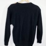 Diana Marco Black Silk Blend Embellished Crewneck Sweater Women's Size 38 Large Photo 0