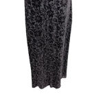Laura Ashley  Vintage Floral Flocked Velvet Whimsigoth Maxi Dress Gray Size US 12 Photo 7