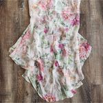 Sau Lee Frieda Silk Dress Size 8 Semi Sheer Sleeveless Open Back Floral Pink Photo 10