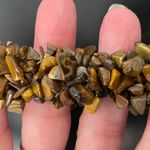 NWOT Natural Healing Gemstones Yellow Tiger Eye Color Bracelet, 3 Strands, 4” Diameter Photo 5