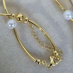 Boutique Gold Necklace with Pearl and Gold Beads Photo 5