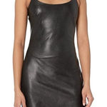 Commando ‎ Black Faux Leather Spaghetti Strap Slip Dress Size Medium Photo 0