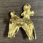 Vintage Poodle Brooch Pin Gold Photo 1