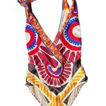 NEW La DoubleJ Hazzard Swimsuit Solar Placée Abstract Size Small Red Photo 3