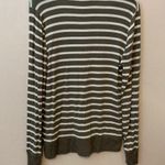 Zenana Outfitters Green Stripe Snap Front Vneck Cardigan Photo 4