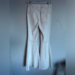 Free People  We the Free White Flare Stretch 26 Bell Bottom Jeans Raw Hem Photo 1