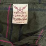 Faded Glory  Forest Green Plaid Button-up Shirt Photo 4