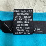 Vintage 90s Silk Blend Tank Top XL Venue Nylon Crop Beaded Luxury Beach Resort Blue Photo 8