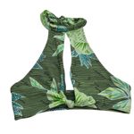 Aerie Floral Cut Out Halter Bikini Top in Green Size S Photo 1