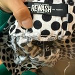 REWASH  Black & White Polka Dot Paperbag Linen Shorts Photo 2