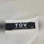 Tov White Sweatshirt Top Sheer Bottom Skirt sz 40 Dress With Slit Photo 5