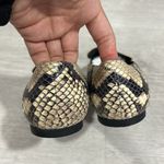 Marc Fisher  • Enaba 2 leather snakeskin point square toe loafer flats Photo 5