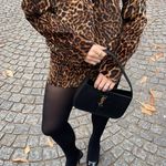 ZARA  blazer animal print velvet velour cheetah leopard jacket suit coat  Photo 3