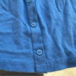 American Eagle  Button Front Short Puff Sleeve Top in Blue Size XS NWT Photo 1