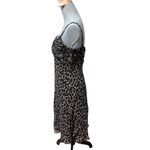 Ann Taylor Brown beige geometric silk  LOFT sheath knee-length dress 10P Photo 1