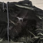 Victoria's Secret VS PINK Dark Green Velour Hoodie Size Small Photo 2
