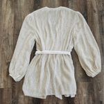Retrofete Gabrielle Robe Dress in White Sequins Size XS Long Sleeve Blet Photo 7
