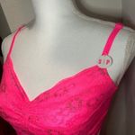 PINK - Victoria's Secret New Victoria's Secret VS PINK Unlined Bra Bralette Silver Glitter Lace S NWT Photo 1