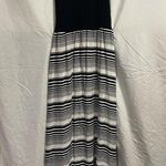 Mudd Womens Juniors Black Long Striped Razorback Tank Top Knit Dress Sz XS EUC Photo 0
