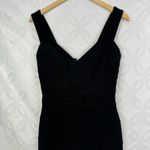 Tadashi Shoji  Black Bandage V Neck Sleeveless Bodycon Cocktail Dress Size M Photo 5