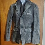 Zip Up Hoodie/Denim Jacket Gray Size XS Photo 0
