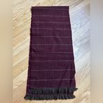 Marshall Field & Company 100% Wool Fringe Plaid Red Burgundy Scarf Scotland Photo 5