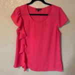 EXPRESS coral color women’s ruffle top, size S Photo 0