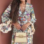 ZARA  Bohemian ruffled  Patterned Maxi Dress casual summer vacation Photo 2