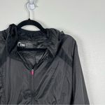Zyia  Lightweight Full Zip Hooded Wind Breaker‎ Black Sz M Photo 5