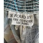 Folio By Fire Islander Woman Flax Blend Tropical Floral Pull On Midi Skirt Sz 12 Blue Photo 6