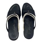 Henry Beguilin Womens Classic Slip On Flat Strappy Sandal Black White Size 38 Photo 5