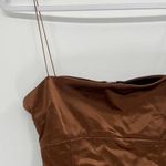 Bec & Bridge Heather Spaghetti Strap Satin Dress In Brown US 4 NWT Photo 2