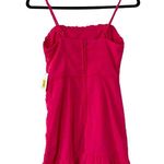 Midnight Doll NWT  Swiss Dot Ruched Mini Dress Hot Pink Size 4 Photo 26