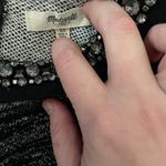 Madewell Black Spacedye Crew Knit Top with Gemstone Neckline Photo 3